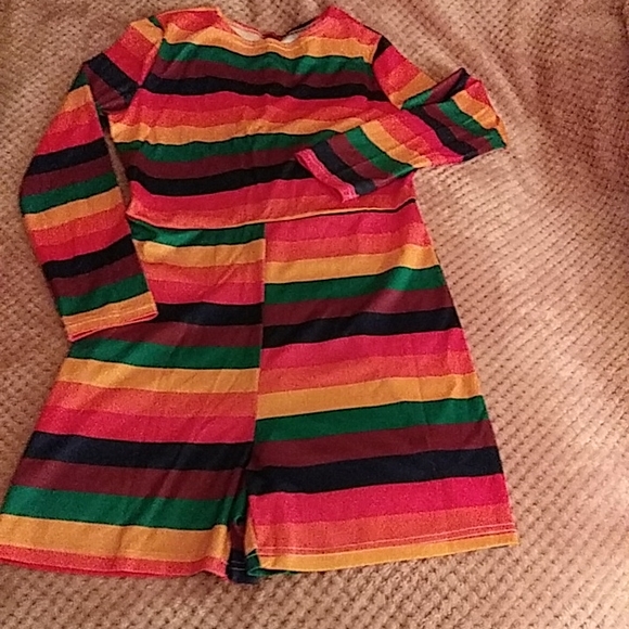 Rainbow One Piece Short Jumpsuit. Size L - Picture 2 of 4